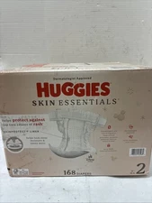 Huggies Skin Essentials Baby Diapers, Size 2 (12-18lbs), 168ct