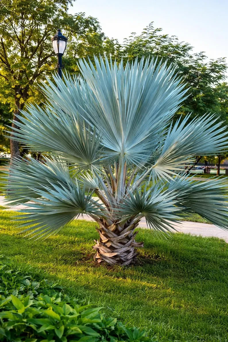 20 Mexican Blue Hesper Fan Palm Tree Seeds Grey Goddess Tropical Cold  Hardy! | eBay