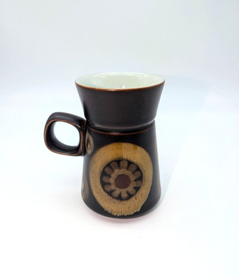 VTG Denby Arabesque Samarkand (1) Small Grand Mug MCM Brown Flower 4'' tall