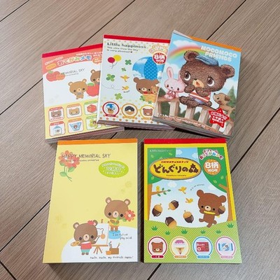 Bear character memo pad set of 5 Heisei retro #268f11