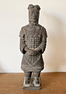 Vintage Mini Terrakotta Krieger Soldat Statue chinesische Qin Dynastie Stil 16 cm