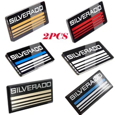 2X For Silverado 1988-98 Side Roof Pillar Cab Emblem Badge Nameplate