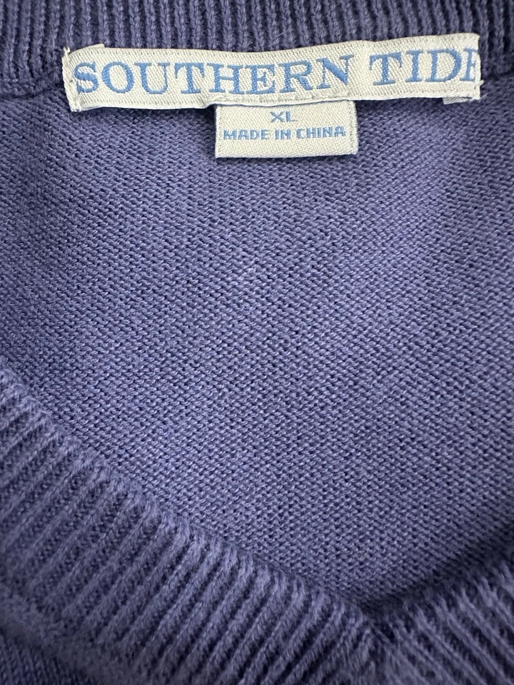 Suéter Southern Tide Algodón Cuello en V Púrpura XL USADO EN EXCELENTE ESTADO* 725 Foto 4 de 4