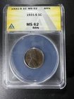 1931-S Lincoln Wheat Small Cent 1C ANACS MS62 BN KEY DATE Toning Copper Type