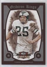 2009 Donruss Threads Pro Gridiron Kings Red Framed 67/100 Tommy McDonald HOF 2d8