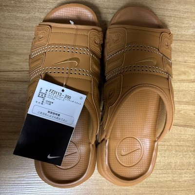 Nike Air More Uptempo Slide Flax FZ3113-200 Brown Sandal US 8 w
