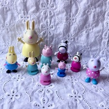 Lot Of 9 Peppa Pig Character Toys Figures Cake Toppers 2003-2025