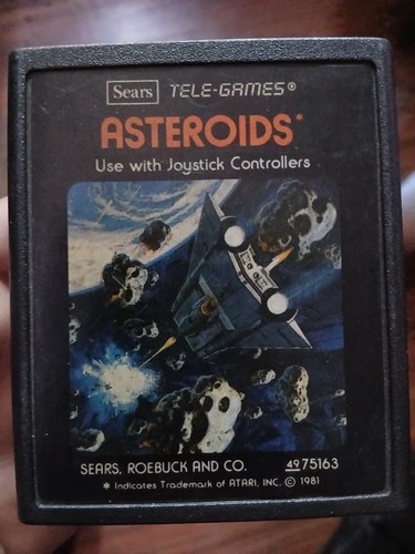 Sears Asteroids Atari 2600 Game Cartridge 1981 Asteroids Series