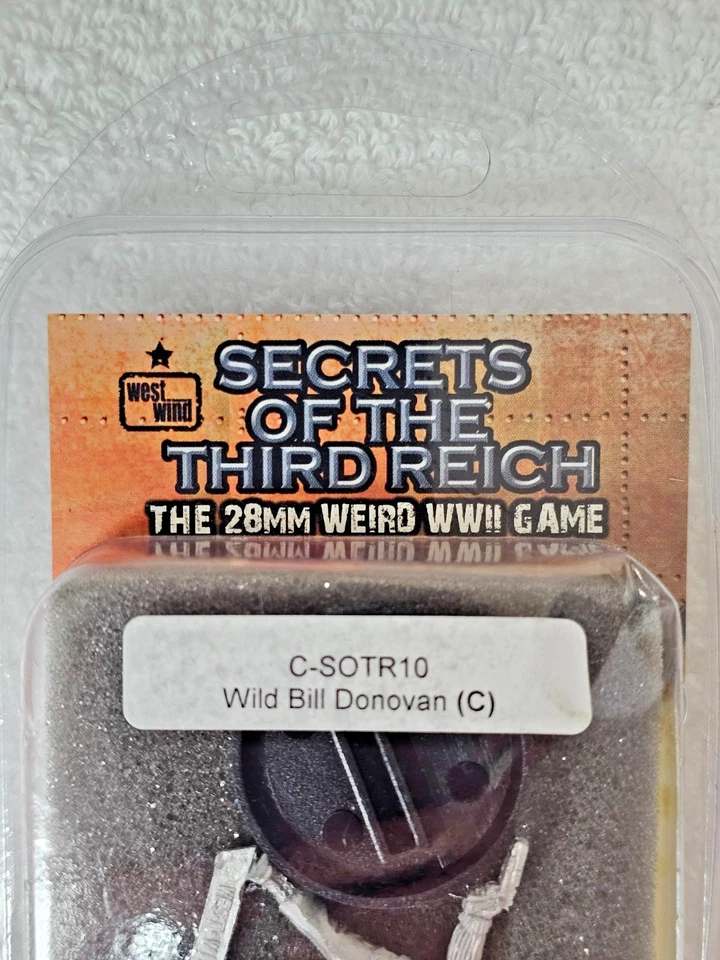 West Wind SOTR Wild Bill Donovan Hero 28mm Metal Mini NIB Weird WWII - Image 2 of 4