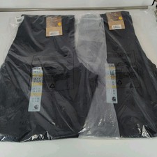 2X Pantalones de Trabajo de Lona Carhartt B151 Nuevos con Etiquetas Peto Sueltos Ajuste Original 34x32 Negros
