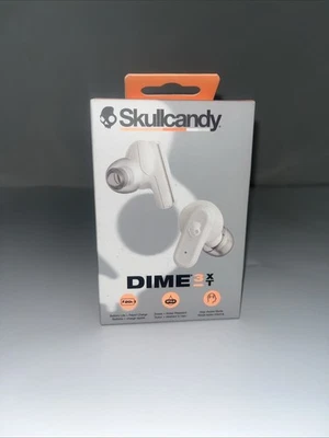Skullcandy Dime 3 XT True Wireless In-Ear Earbuds- Bone Orange Glow-(CR) New!