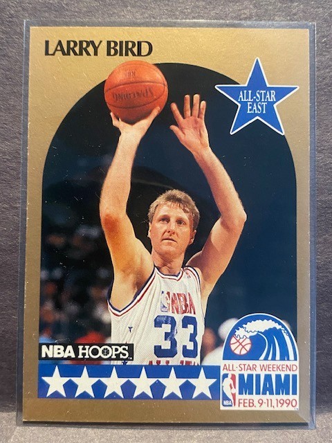 1990-91 NBA Hoops - All-Star Game Larry Bird #2 TM on Top of Back