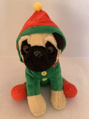 Mops und Küsse Gosh Designs Mops Welpe Hund Weihnachten Elfe Kostüm Stofftier 9 Zoll