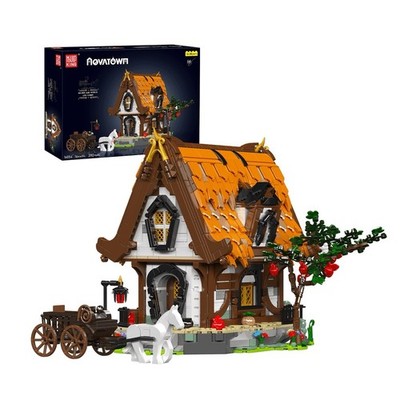 Mould King 16054 Medieval Forest Cabin With LED Building Blocks 2192+ Pcs