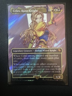 Celes, Rune Knight (Borderless) (Surge Foil) Commander