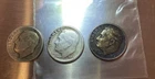 1948 D, 1950 S, And 1962 D Roosevelt Silver Dime 90% Silver Coin US 10c Used