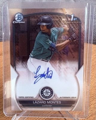 2023 Bowman Lazaro Montes 1st Auto Mariners