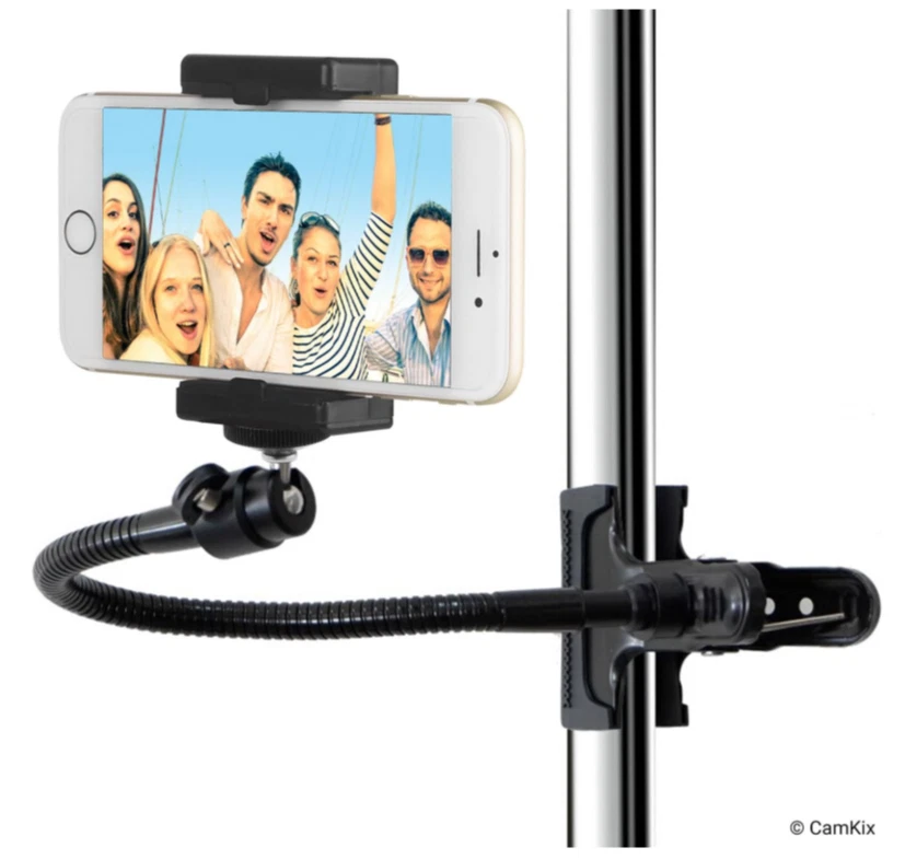 Универсальный держатель для телефона/камеры с гибкой изогнутой шеей и сильным зажимом - Изображение 4 из 4