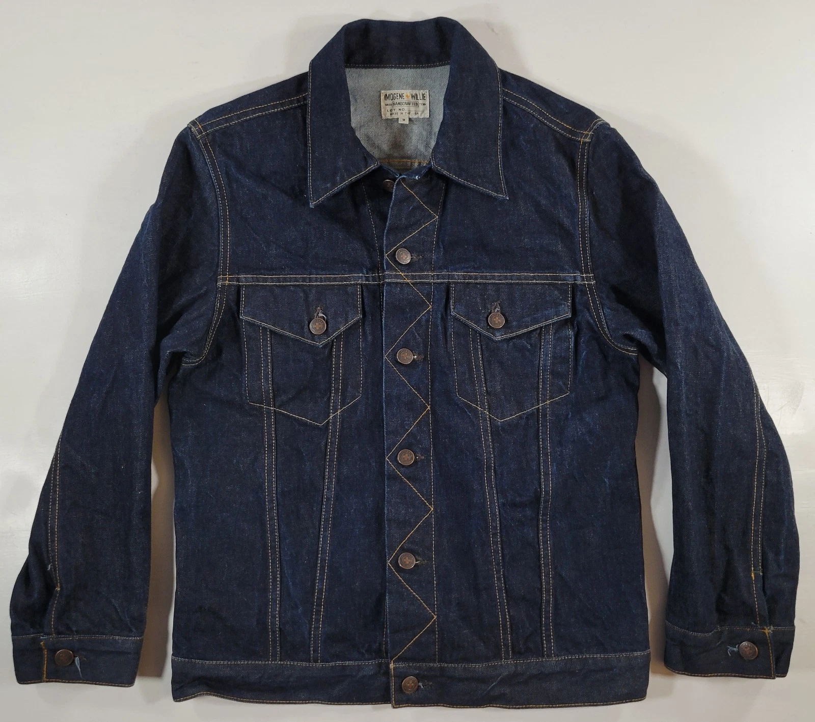 Imogene + Willie Made in USA Selvedge Denim Trucker Jean Jacket Adult S/M image 10