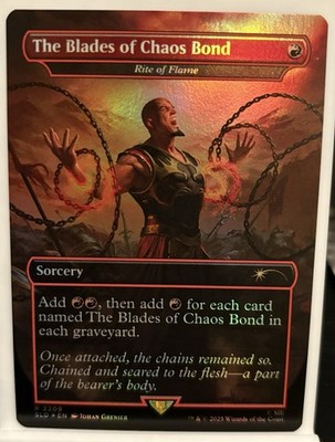   The Blades of Chaos Bond Rite of Flame FOIL PlayStation   Secret Lair MTG  
