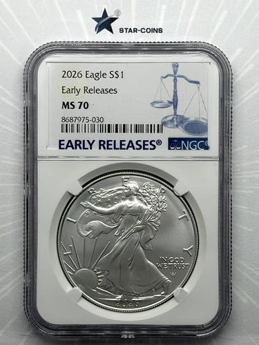 2026 Silver Eagle NGC MS70 Early Release