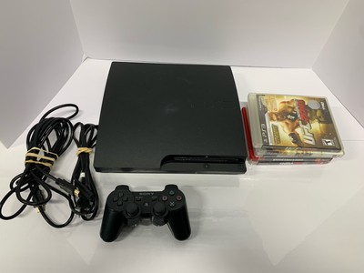Sony PlayStation 3 PS3 Slim 160GB  + Power Cord & Controller  5 Games CECH-3001A