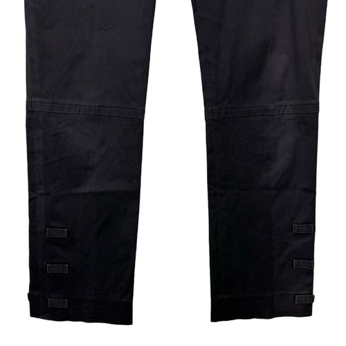 Yves Saint Laurent YVS 6 Black Chino Exposed Zipper Sim Straight Cropped Pants - Picture 6 of 10