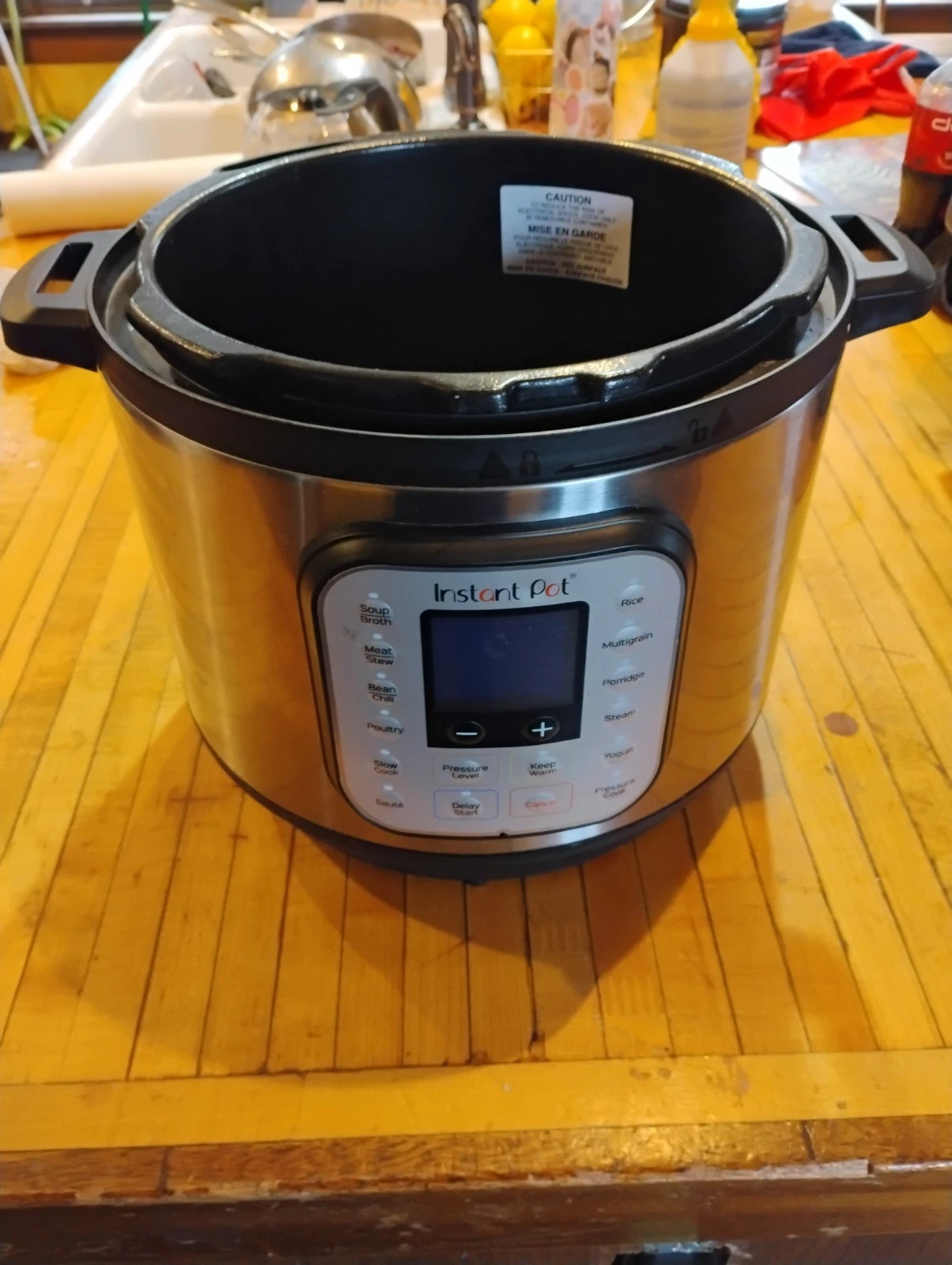 Insta Pot 8-Quart IP 80 Programmable Pressure Cooker Only Tested Works No Lid