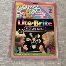 1986 Lite Brite Picture Refill Assortment 1 Contains 12 Pages My Favorite Things