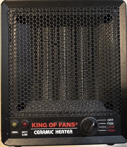King Of Fans Ceramic Heater Model H-0414 Tested 6x5x7”