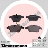 Zimmermann BremsbeläGe Vorne FüR VW Tiguan Sharan Audi Q3 Alhambra