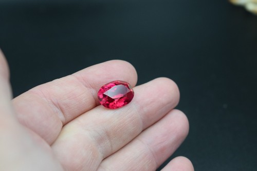 VTG ANTIQUE stone SYNTHETIC RUBY jewelry russian pendant gemstone Corundum old - Picture 12 of 21