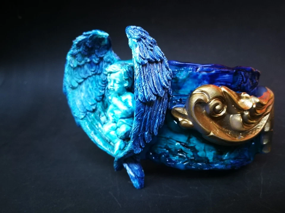 Rigid Bracelet Armlet Jewelry Woman Luxury Brand Cuff Bangle Guardian Angel Gold - Image 4 of 4