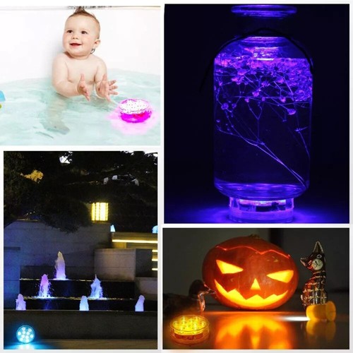 4PCS 10 LED RGB Submersible Underwater Light Remote Control Waterproof Pool Lamp - Picture 13 of 16
