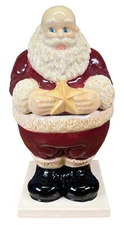 Dept 56 13.5" Santa Claus with Star Cookie Jar Vintage 1990’s Primative