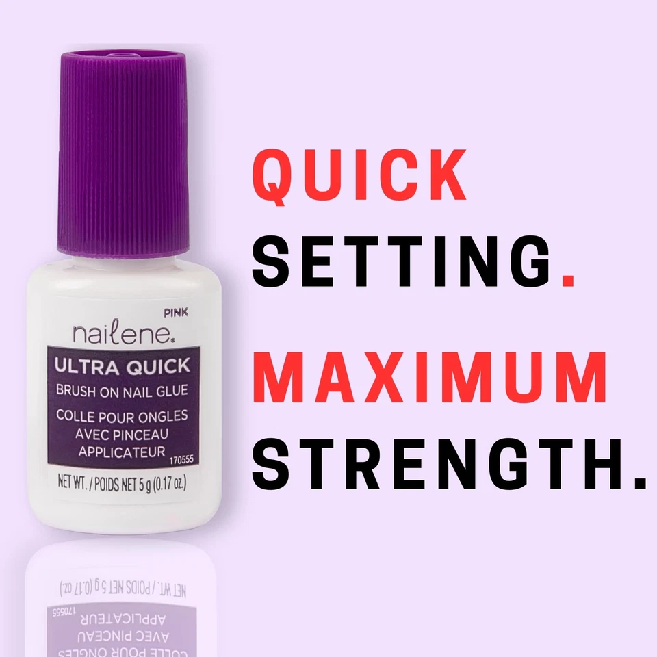 Paquete de 3 - Pegamento de uñas Nailene ultra rápido con cepillo 5 g/0,17 oz Foto 3 de 4