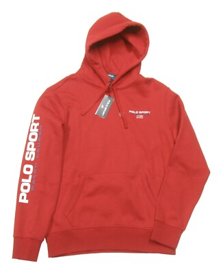 Polo Sport Ralph Lauren Men's Red Fleece Lined Pullover Hoodie | eBay