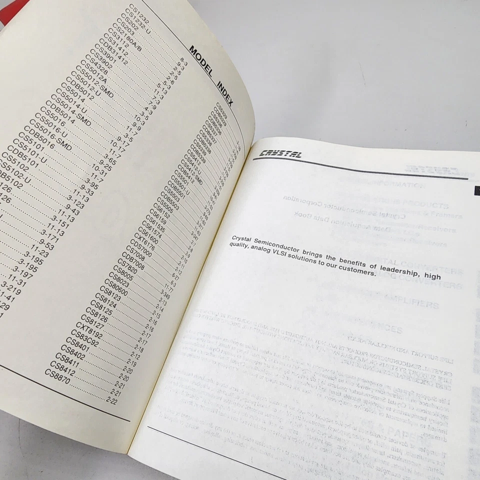 Crystal Semiconductor Corp Smart Analog Data Book Volume 1 (1990) - Image 3 of 4
