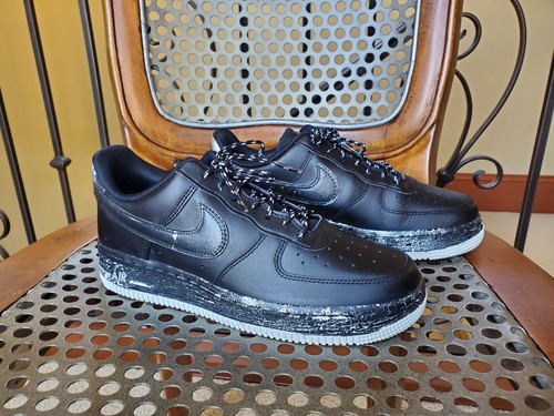 NIKE Air Force 1 7.5 38.5 Men Boys Leather Black White Unisex Sneakers  AR0642 7 | eBay