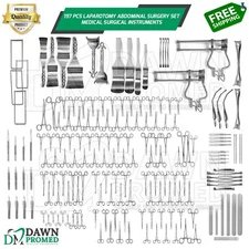 197 Pcs Laparotomy Abdominal Surgery Set Medical Surgical Instruments German Gr