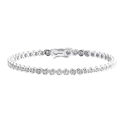 1.50 Ct Round Brilliant Cut Diamond Tennis Bracelet in 18K White Gold 