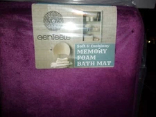 Genteele Bath Mats for Bathroom Non Slip - Eggplant 17" x 24" Memory Foam Bat...