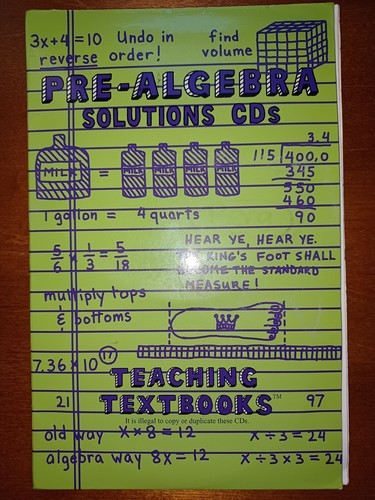 Teaching Textbooks - Pre-Algebra- Text, Answer Key & CD's - Homeschool! - Imagen 8 de 8