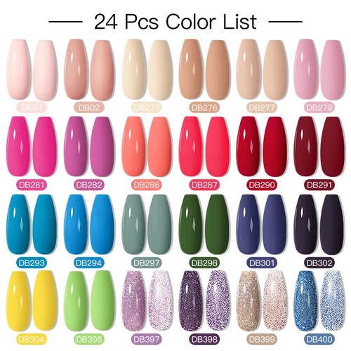 24/25/40/60PCS Smalto Gel UV Led Smalto Nail Art Off Gel Set Gel Unghie - Foto 55 di 82