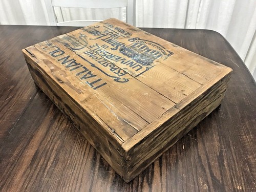 Antique Medaglia D' Oro Olives Wood Crate 1904 World's Fair 1914 Genoa Expo - Picture 12 of 12