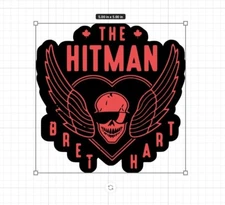 Rare Custom Made Bret “Hitman” Hart Vinyl Decal Sticker 5x5 Inches!