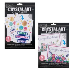 5D Crystal Kids Art Gem Cards DIY Crafts Fun Gift Pack Birthday Congratulation