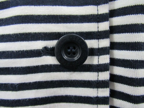 See by Chloe Navy & White Nautical Stripe Cotton Knit Flared Cropped Jacket US 4 - Picture 4 of 10