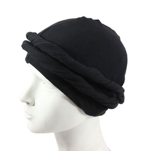Durag Turban For Men Satin, Wave Cap Unisex, Elastic Unisex, Elegant Wear Black - Picture 7 of 10