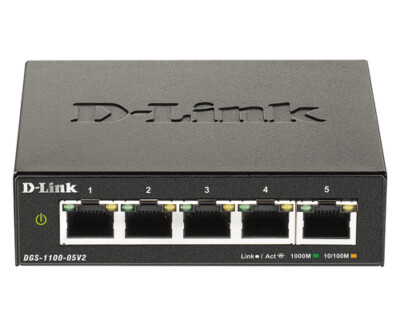 D-Link DGS-1100-05V2 switch di rete Gestito L2 Gigabit Ethernet (10/100/1000) Ne